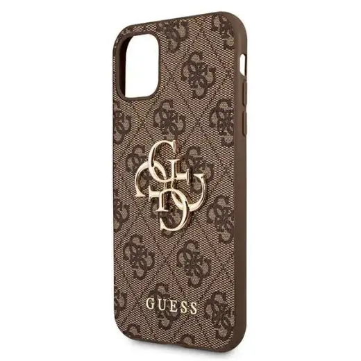 Guess case for iPhone 11 | XR from the 4G Big Metal Logo series - brown Photo