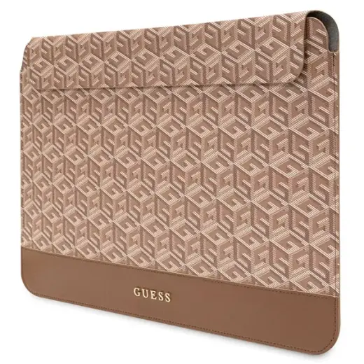 Guess Sleeve GUCS14HGCFSEW 14" brązowy|brown GCube Stripes Фото num