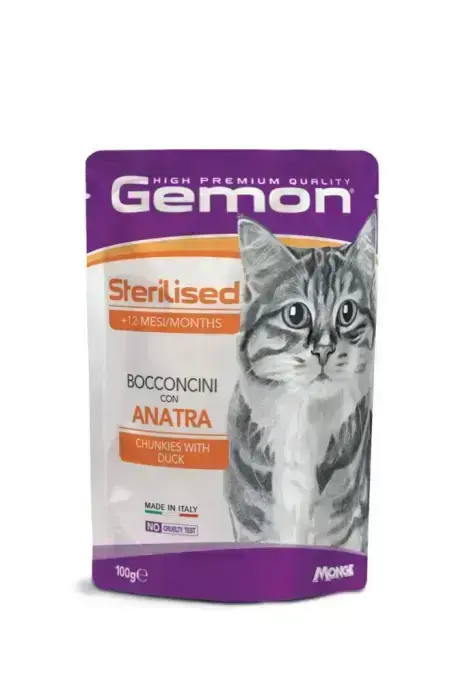 Gemon Cat Sterilised Chunkies with Duck 100 g