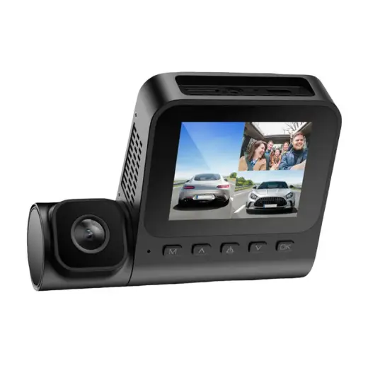 1080p front camera, 1080p indoor camera and VGA rear camera Azdome V600-3CH, G-sensor Foto 3