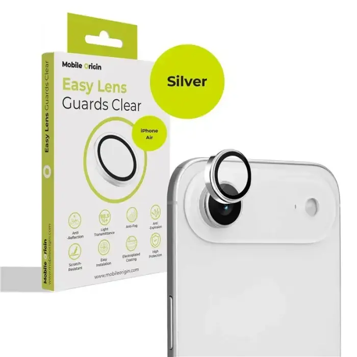 Mobile Origin Easy Lens Guards, silver - iPhone Air
