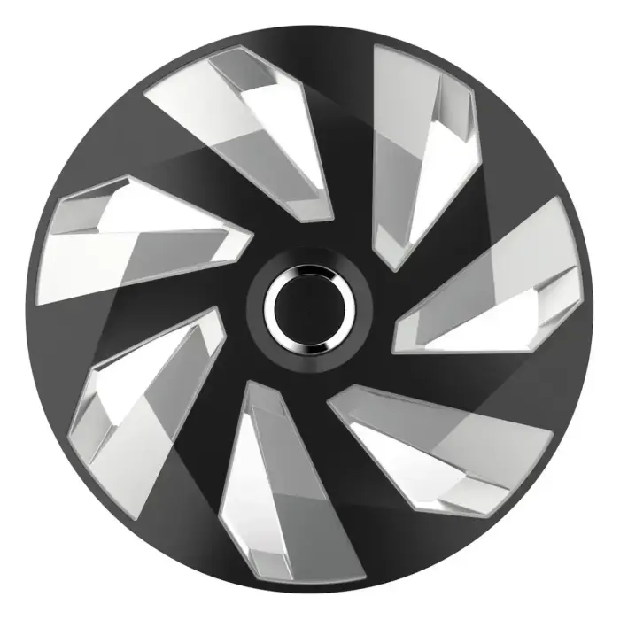 Колпак колеса Vector RC 15", чёрно-серебристый