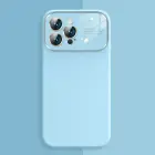 Soft Silicone Lens Case for Iphone 14 Pro light blue — Photo 3