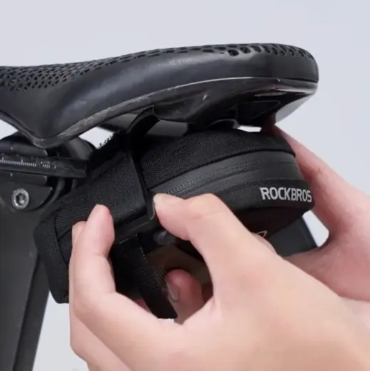 Rockbros Mini Saddle Bag with CO2 Cartridge Holder - Black|Green Foto 5
