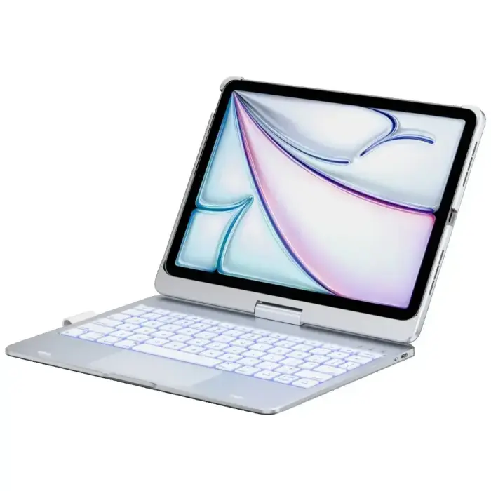 Case Typecase Flexbook Touch with keyboard for iPad Air 11" M2 2024 / M3 2025 / M4 2026 silver