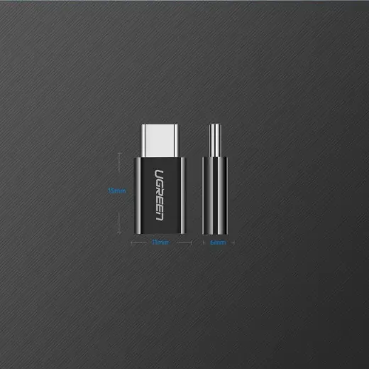 Ugreen adapter micro USB to USB Type C adapter black (30391) Фото num