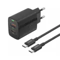 Foneng EU66 tīkla lādētājs | 20W | PD, QC | USB-C | ar USB-C vadu komplektā | melns Foto 1