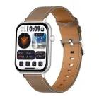 COLMI C28 Smartwatch – Silver + Brown Leather Strap — Foto 2