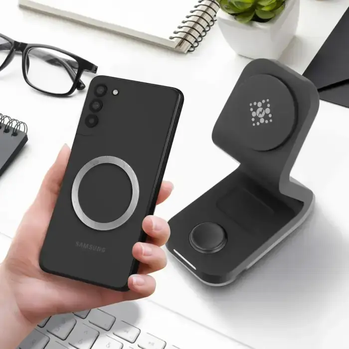 Universal round plate / magnet ring compatible with MagSafe silver  Foto 5