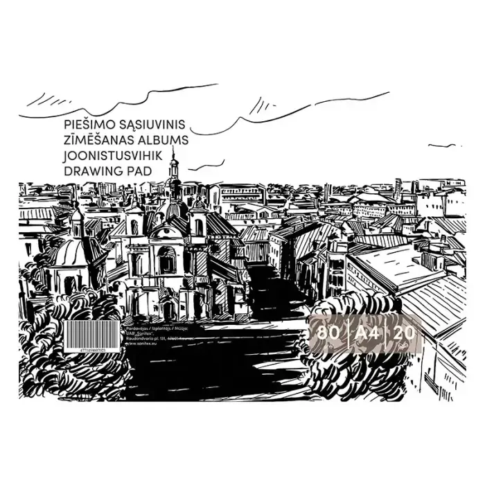 Zīmēšanas albums, A4, 80 gsm, 20 loksnes Foto 3