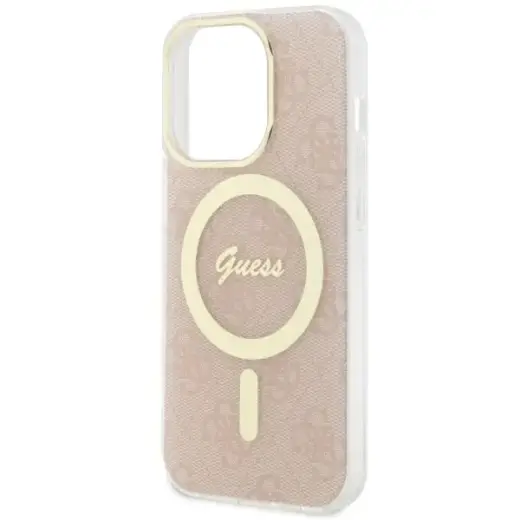 Guess GUHMP14LH4STP iPhone 14 Pro 6.1" różowy|pink hardcase 4G MagSafe Фото num