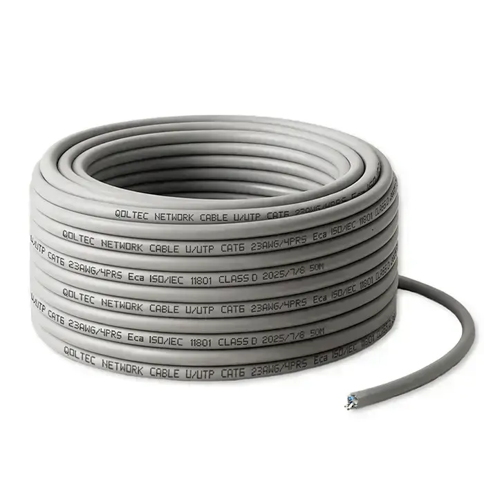 Qoltec сетевой кабель Ethernet LAN | Cat6 | UTP | 1Gbps | 50m | серый