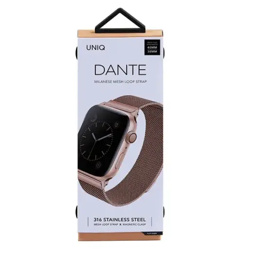 UNIQ Dante ремешок Apple Watch Series 4|5|6|7|8|SE|SE2 38|40|41 мм нержавеющая сталь розовое золото Фото num