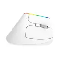 Wireless Vertical Mouse Delux M618C 2.4G 1600DPI RGB (white)  Фото num