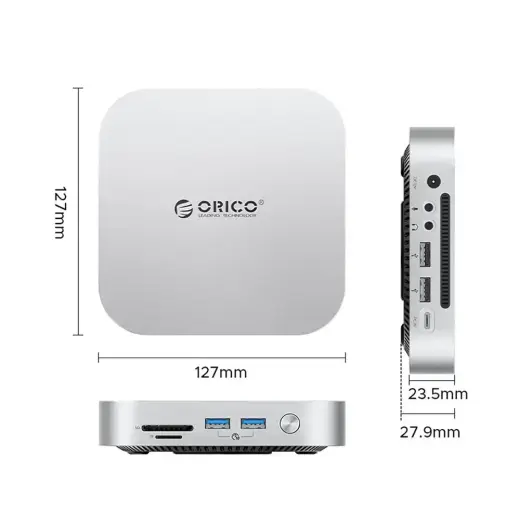 Orico MiniLink 9-in-1 Docking Station with M.2 SSD Hard Drive Bay - Silver Photo