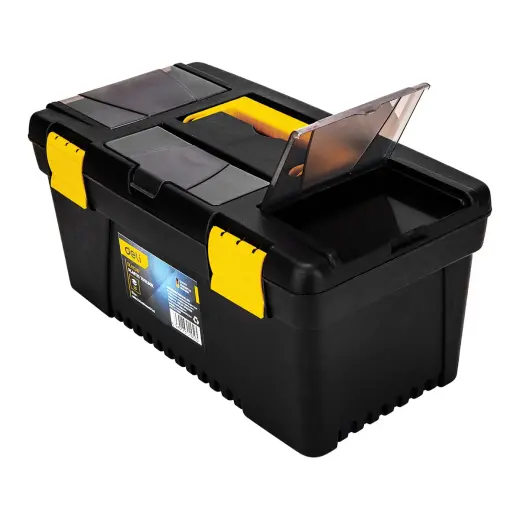 Plastic Tool Box Deli Tools EDL432417, 15'' (yellow) Foto 5