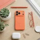 Silicone Mag phone case with MagSafe support for iPhone 17 Pro Max | iPhone 18 Pro Max orange — Photo 4