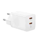 Baseus GaN5 Pro 40W 2xUSB-C Wall Charger - White Foto 4