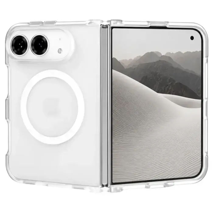 Liavec Cloudy Case for iPhone Duo with connected front and back frame white