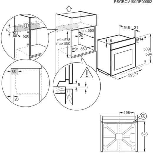 Electrolux cepeškrāsns 600 SurroundCook (iebūv.), 72l, melna Foto 6