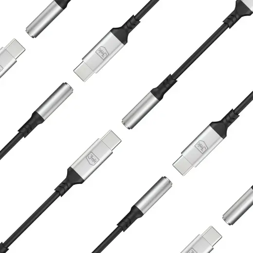 3mk USB-C adapter - 3.5 mm minijack - silver Photo