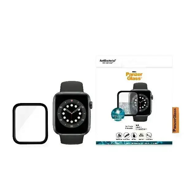 PanzerGlass aizsargstikls priekš Apple Watch Series 4/5/6/SE (44 mm) | melns