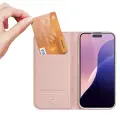 Dux Ducis Skin Pro iPhone 16 Pro Max Case with Flip and Card Slot - Pink Foto 3