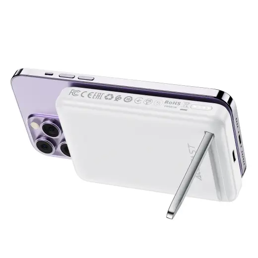 Acefast M6 ārējais akumulators (powerbank) | 10000 mAh | 20W | USB-C, Bezvadu | balts Foto 2