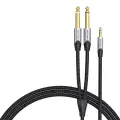 Audio cable mini jack 3.5mm to 2x jack 6.35mm male Vention BARHL 10m Foto 1