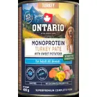 Konservi suņiem - Ontario Adult canned food, monoprotein turkey pāté with sweet potatoes Foto 1