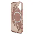 Guess IML Flowers Strap MagSafe Case for iPhone 17 Pink Фото num