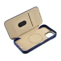 iCarer CE Premium Leather Folio Case iPhone 14 Plus Magnetic Flip Leather Folio Case MagSafe Blue (WMI14220715-BU) — Photo 14