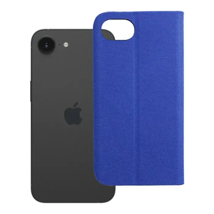 SENSITIVE book type phone case for iPhone 16e blue