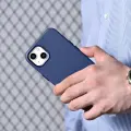 iCarer Case Leather cover for iPhone 14 Plus genuine leather case blue (compatible with MagSafe) — Photo 4