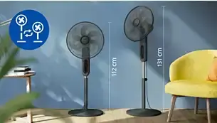 PHILIPS 1000. sērijas statīva ventilators, melns Photo
