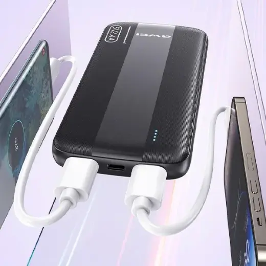 AWEI Ārējais akumulators (powerbank) P20K 10000mAh melns Foto 4