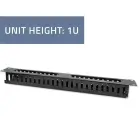 Qoltec Solid Steel Cable Organizer for 19" racks | 24 ports | 1U Foto 4