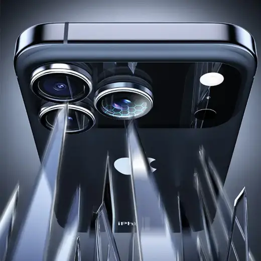 Rock Tempered glass Pure Series Camera Lens on camera for Iphone 17 (lens 2 pieces) black Foto 4