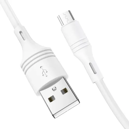 Borofone BX43 CoolJoy data transfer and charging cable | USB-A to Micro USB | 12W | 1m | white Photo