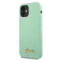 Guess GUHCP12SLSLMGGN iPhone 12 mini 5,4" zielony|green hardcase Metal Logo Script Фото num