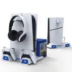 iPega P5S023 Multifunctional Charging RGB Stand with Cooling for PS5/PS5 Slim/PS5 Pro White (Damaged Package) Foto 4