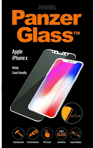 Panzer Glass rūdīts stikls priekš Apple iPhone X | XS | 11 Pro balts Foto 2