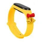 Strap Xmas for Xiaomi Mi Band 3 / 4 Christmas Silicone Bracelet Strap with Bells - Yellow Foto 1