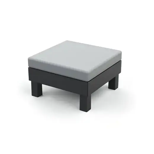 Garden stool/table Element with cushion gray/light gray