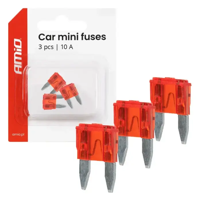 Car blade fuses MINI 3 pcs 10A AMIO-05098