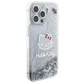 Hello Kitty Liquid Glitter Charms Kitty Head case for iPhone 15 Pro Max - silver Фото num