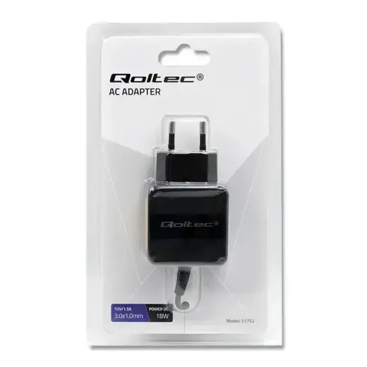 Qoltec Power adapter for laptop Acer 18W | 12V | 1.5A | 3.0*1.0 Photo