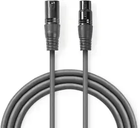 Kabelis Nedis XLR M - XLR F 5m