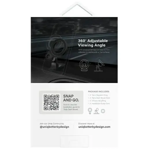 UNIQ magnetyczny uchwyt sam Trelix Car Dash Mount czarny|midnight black Фото num