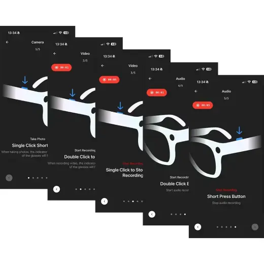 Blavec Smartglasses SG-01 HD camera, AI, Wi-Fi (SG01-B) black Foto 10